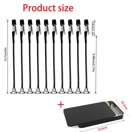 Rafford 12 Pcs Bendable Model Painting Alligator Clip Sticks Rubber