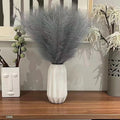 10 Pcs Artificial Pampas Grass Branches Fake Fluffy Stems