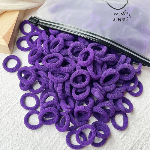50PCS/Set Women Girls Basic Hair Bands  Simple Solid Colors Elastic