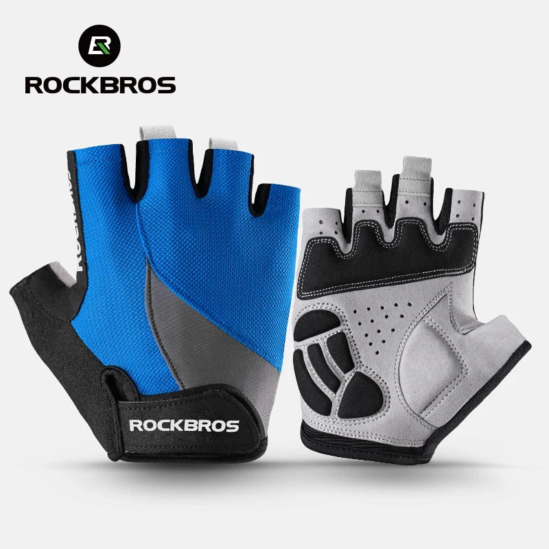 ROCKBROS Half Finger Bike Gloves MTB Road Spring Summer Breathable