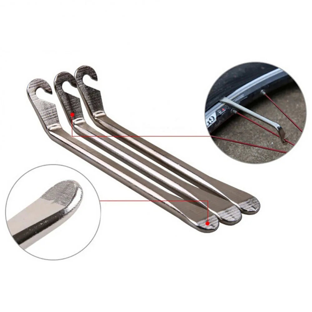 3PCS Bicycle Tyre Lever Tube Repair Service Carbon Steel Heat
