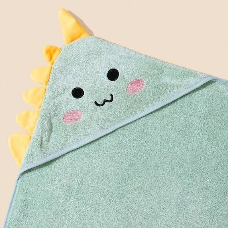 Animal Baby Bathrobe Quick Absorbent Soft Cap Warm Polyester Robe