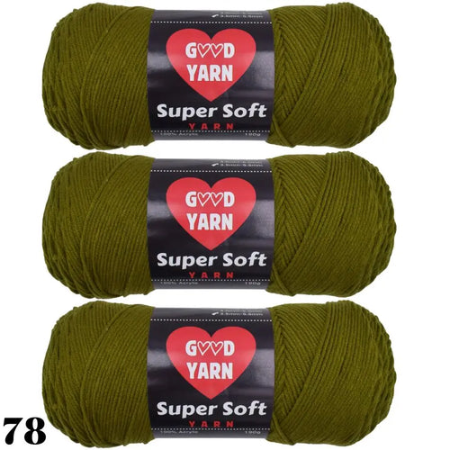 190g x 3 Pcs Soft & Cozy Multicolored Acrylic Yarn for Crocheting