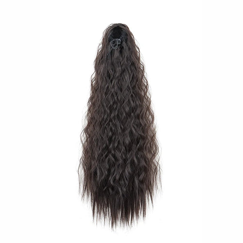 22Inch Synthetic Long Kinky Curly Ponytail Hair Extension Drawstring