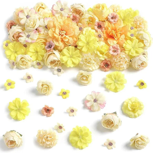 20Pcs/set 4cm Silk Rose Artificial Daisies Flower Heads for Craft