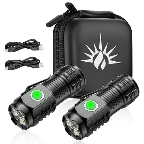 Rechargeable EDC LED Flashlight Portable Strong Light Waterproof