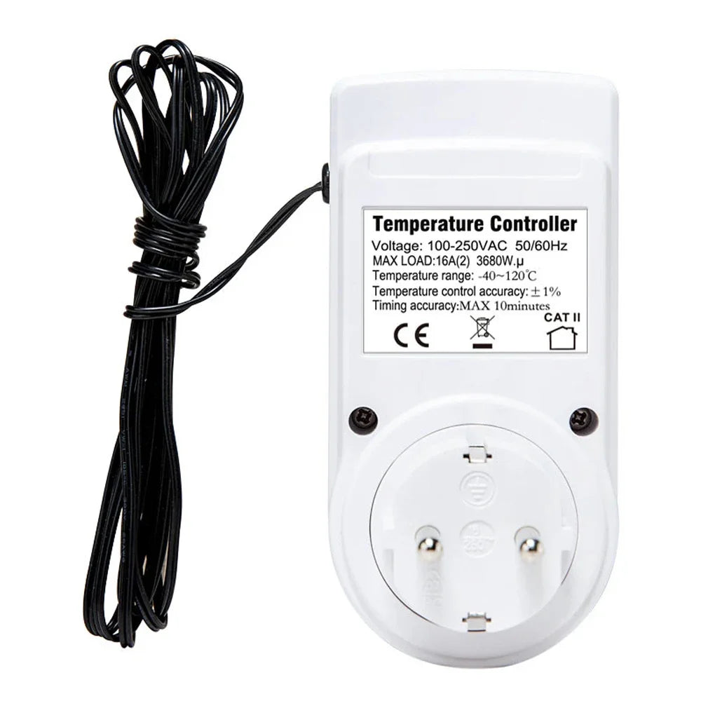 EU FR Plug Socket Thermostat Digital Temperature Controller Socket