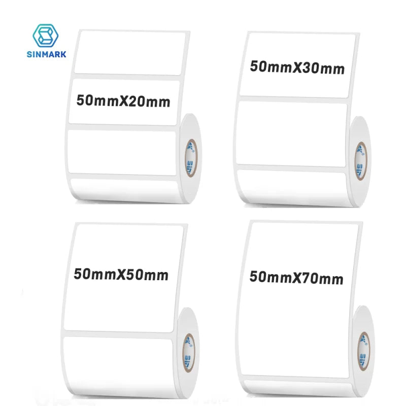 50mm Width Thermal Label Sticker White Self-Adhesive Label Paper