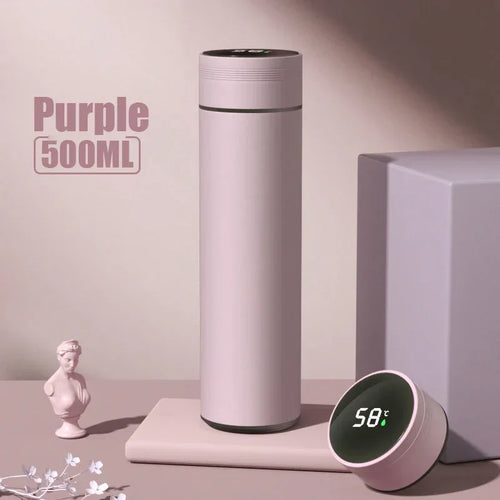 500ML Temperature Display Thermos Cup Stainless Steel Divided Thermos