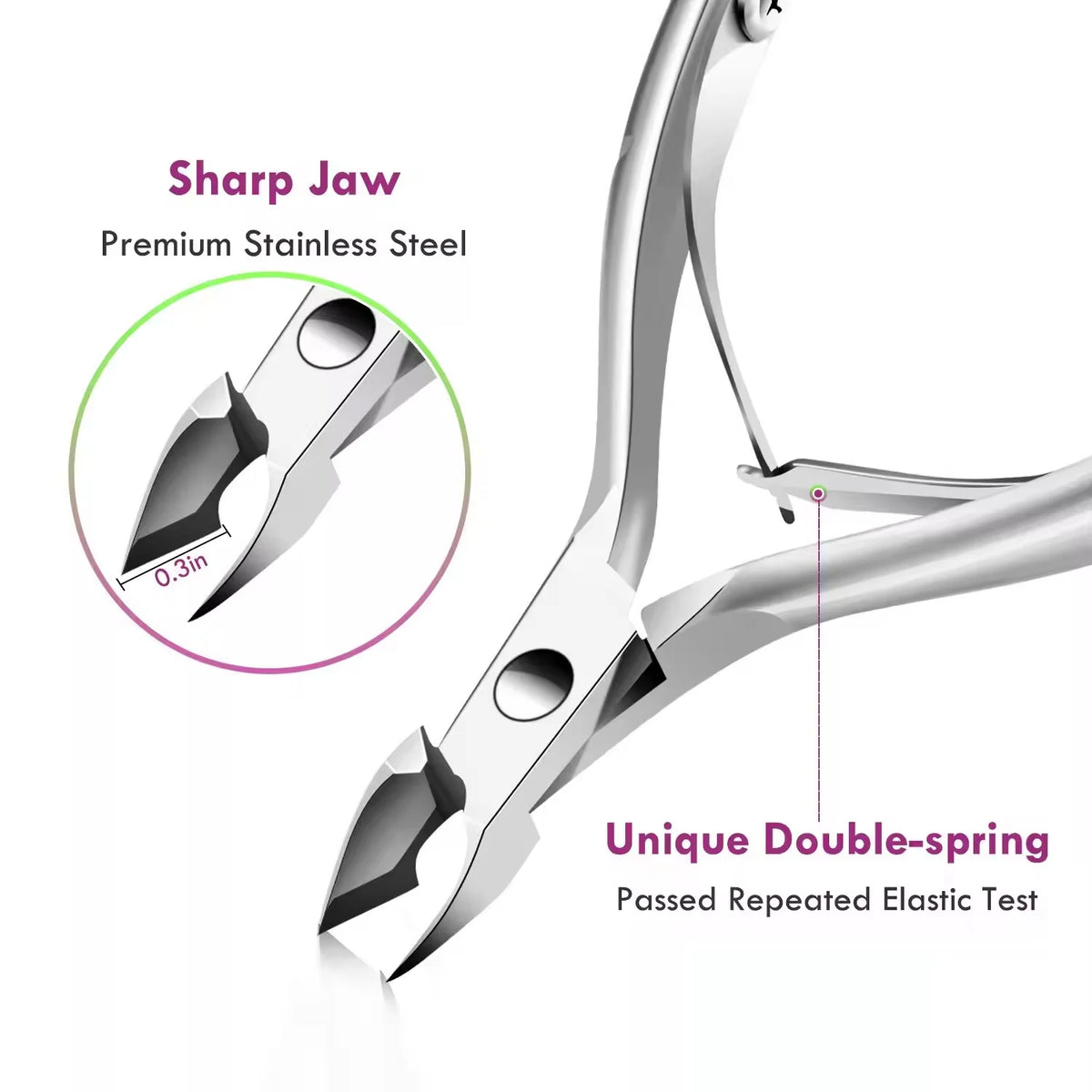 LULAA Cuticle Trimmer Professional Pedicure and Nail Care Tool