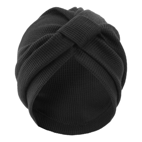 Women's headscarf hat breathable cotton thick waffle square headscarf