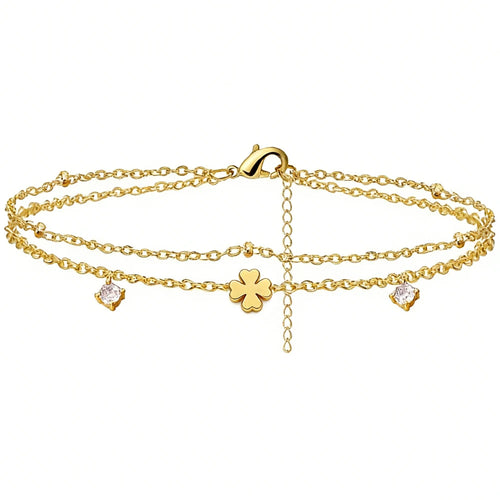 925 Sliver Plated CZ Anklet Bracelets for Women Girl Trendy New