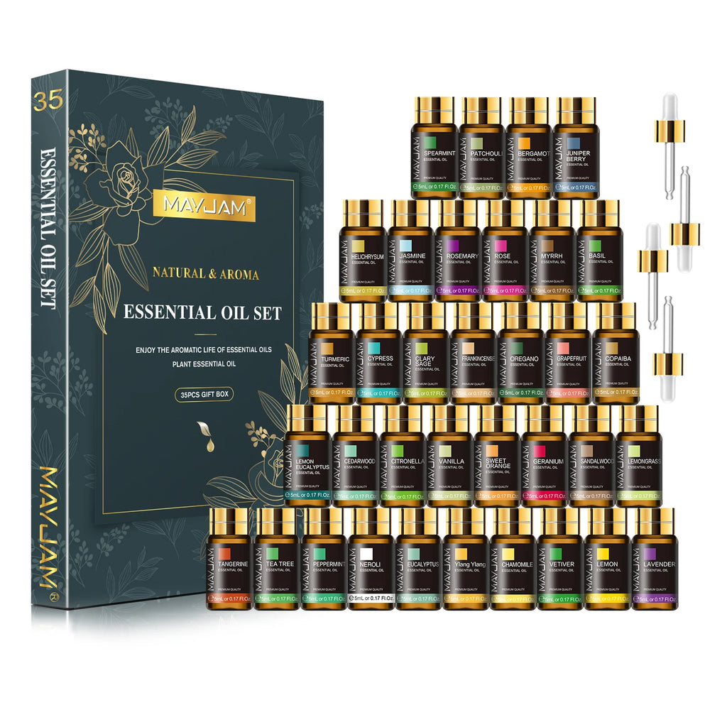 MAYJAM 35 Pcs/Set Essential Oils For Diffuser DIY Making Scent Candle