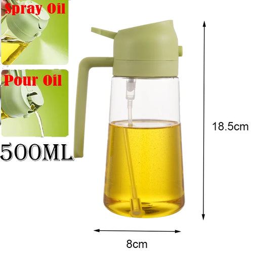 2in1 500ml Plastic Kitchen Oil Sprayer Spray Oil Olive Spray Bottle
