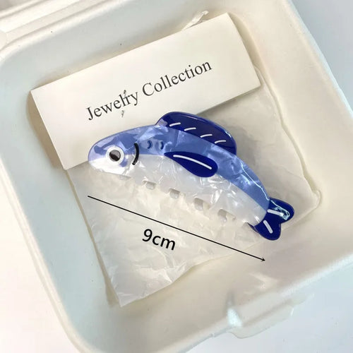 Creative Ocean Sardine Hair Clip Cute Shark Texture Ponytail