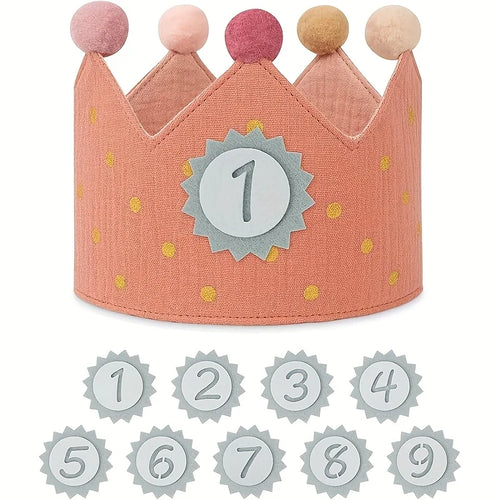 Fabric Birthday Crown Hat, Perfect for Parties