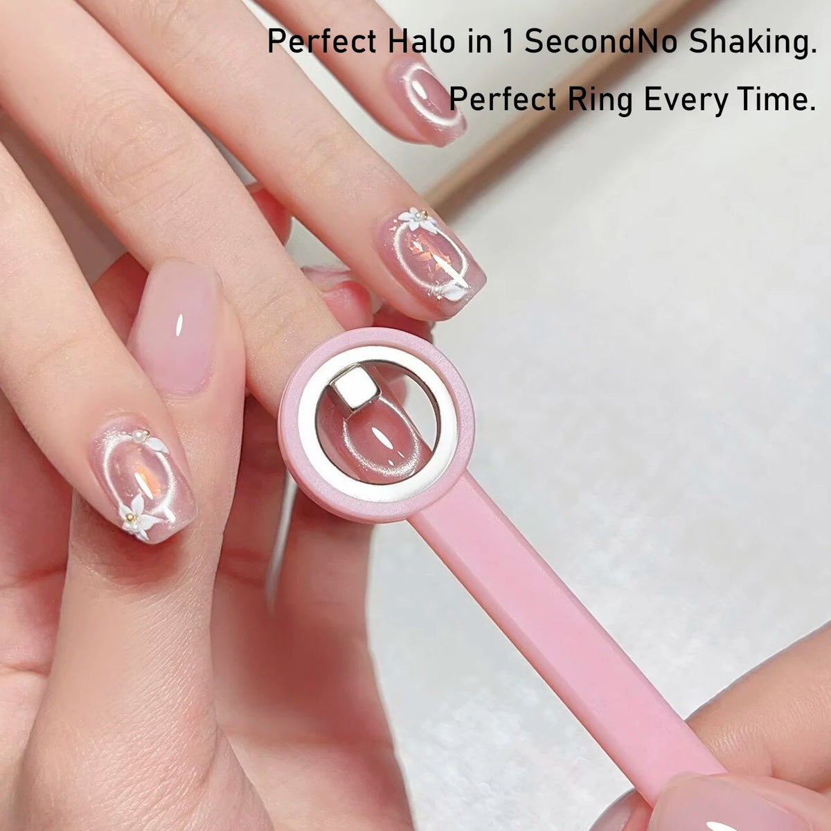 Halo Cat Eye Nail Magnet Ring Magnetic Tool with Handle for Cat Eye