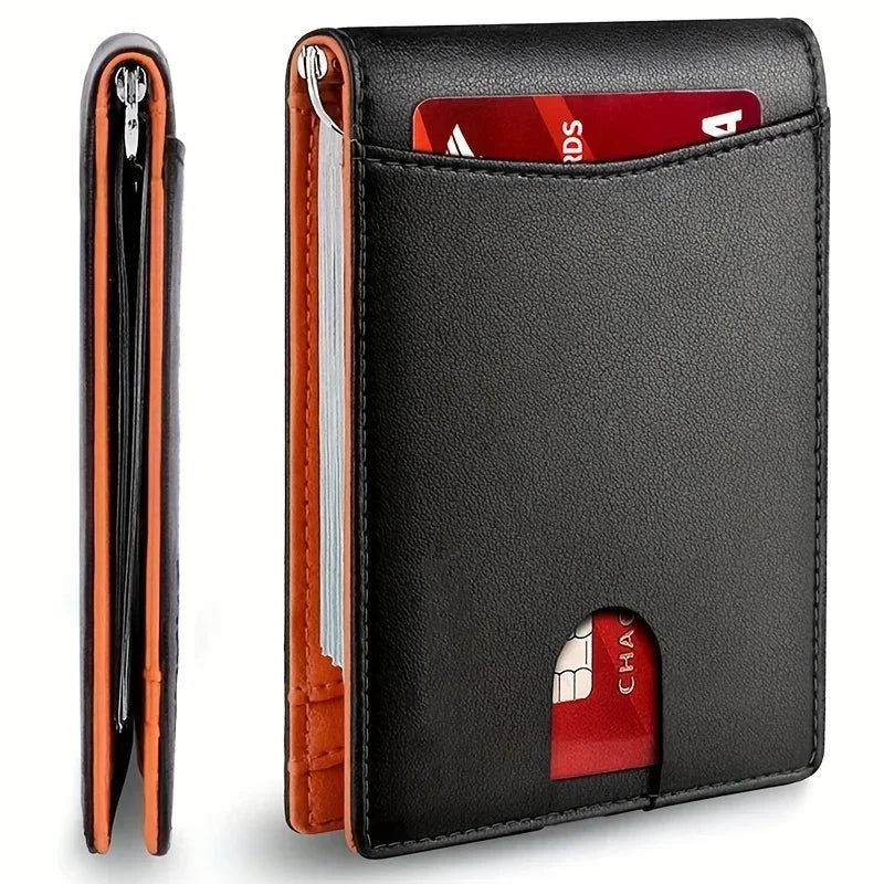 Synthetic Leather Slim Smart Wallet for Men Credit Card Holder Money