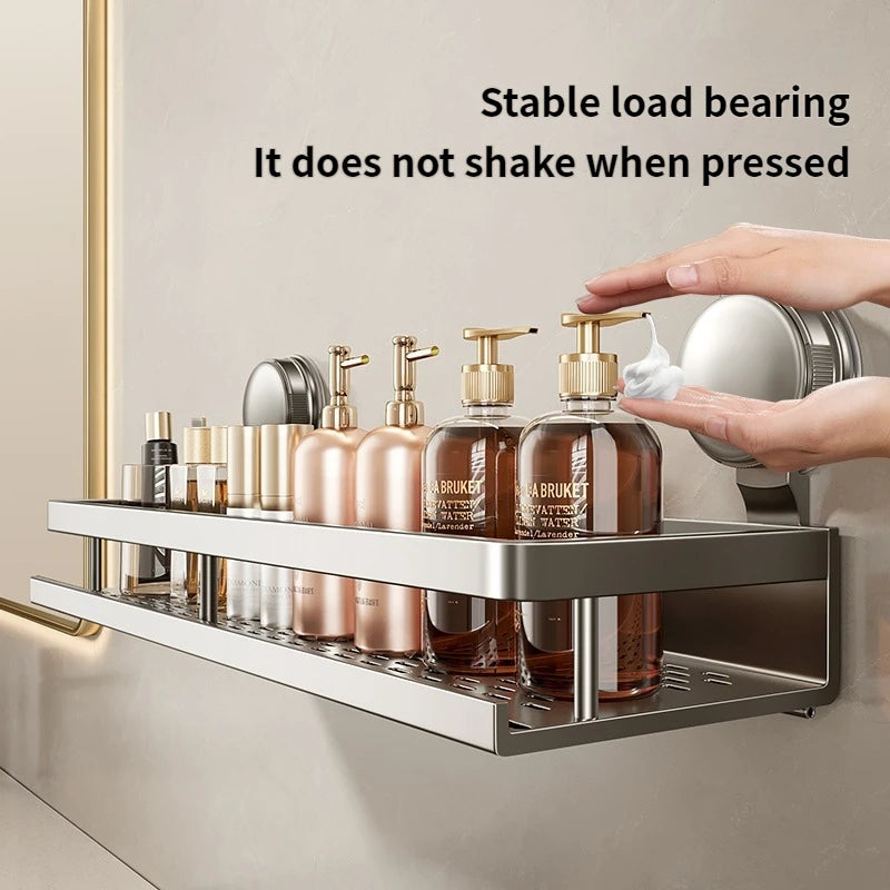Multifunctional Suction Cup Rack Kitchen Utensils Storage Wall Mounted