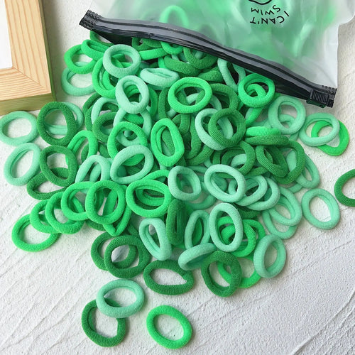50PCS/Set Women Girls Basic Hair Bands  Simple Solid Colors Elastic