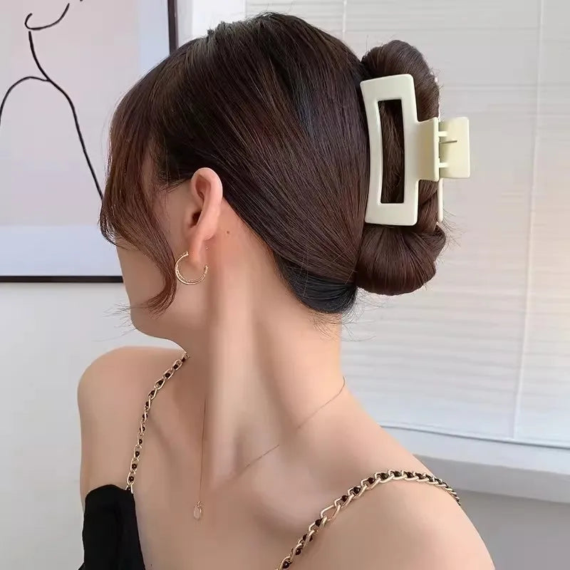 Korean Women Girls Plastic Hair Claws Hair Clips Headwear Large Size