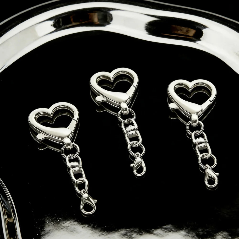 Unique Alloy Heart Keyring Keychain Pendant Heart Shaped