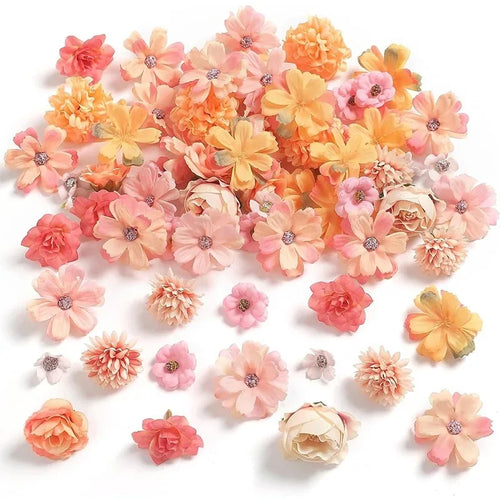 20Pcs/set 4cm Silk Rose Artificial Daisies Flower Heads for Craft