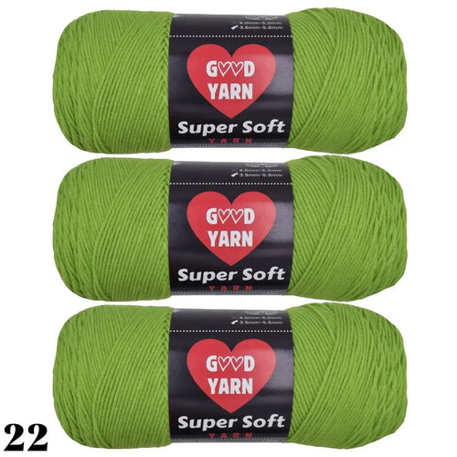 190g x 3 Pcs Soft & Cozy Multicolored Acrylic Yarn for Crocheting