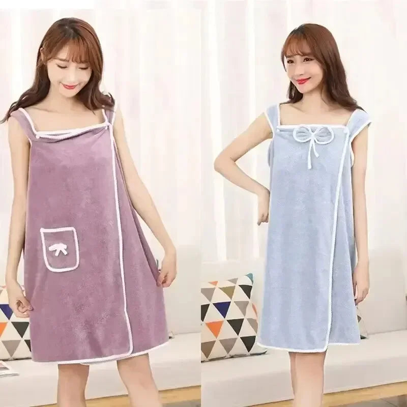 Womens Bath Towels Girls Wearable 90*130Cm Fast Drying Bathing Beach