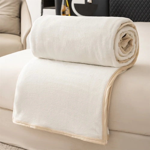 Spring Autumn Flannel Blanket Extra Soft Comfortable Nap Shawl