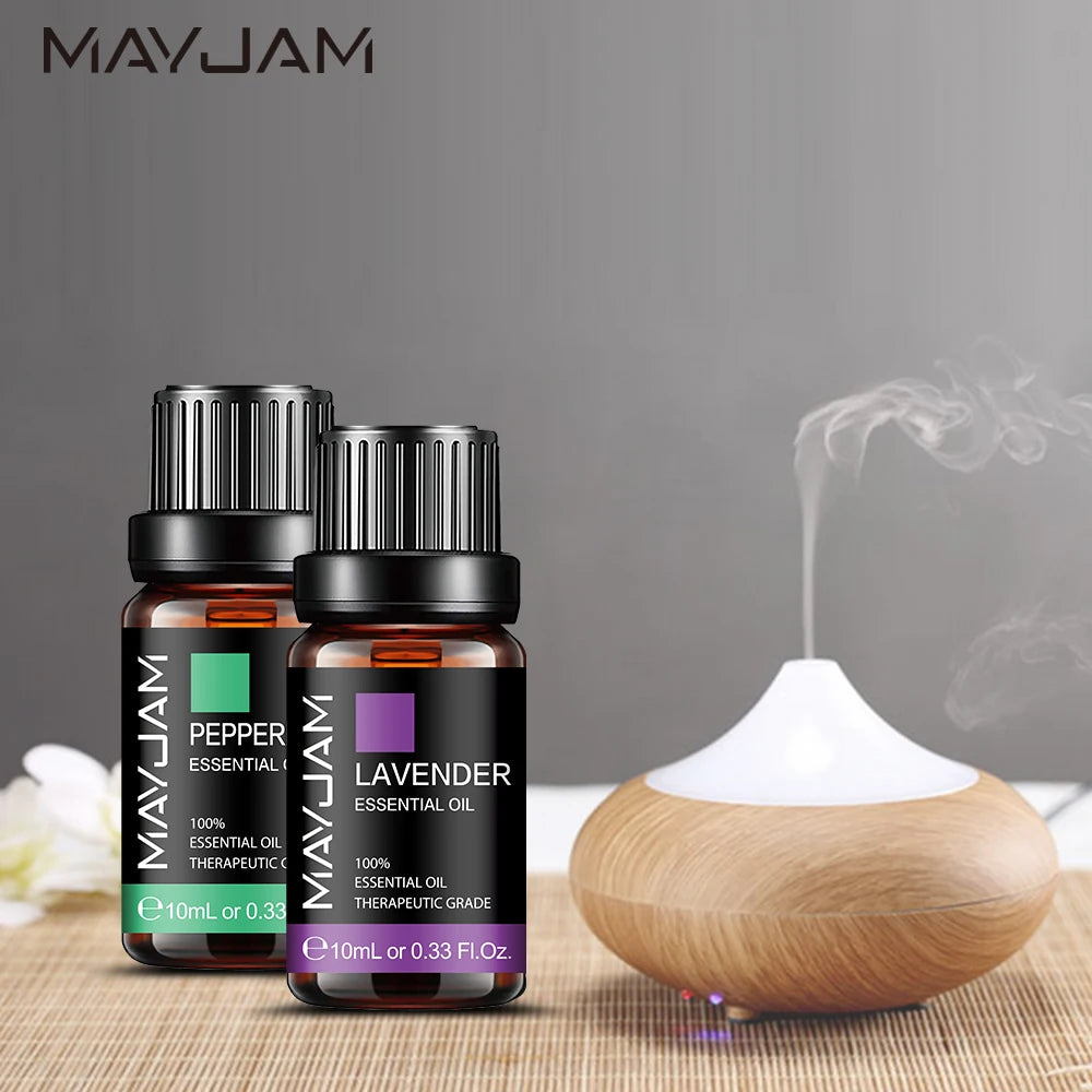 MAYJAM 10ML Lavender Lemongrass Jasmine Vanilla Eucalyptus Rose Lemon