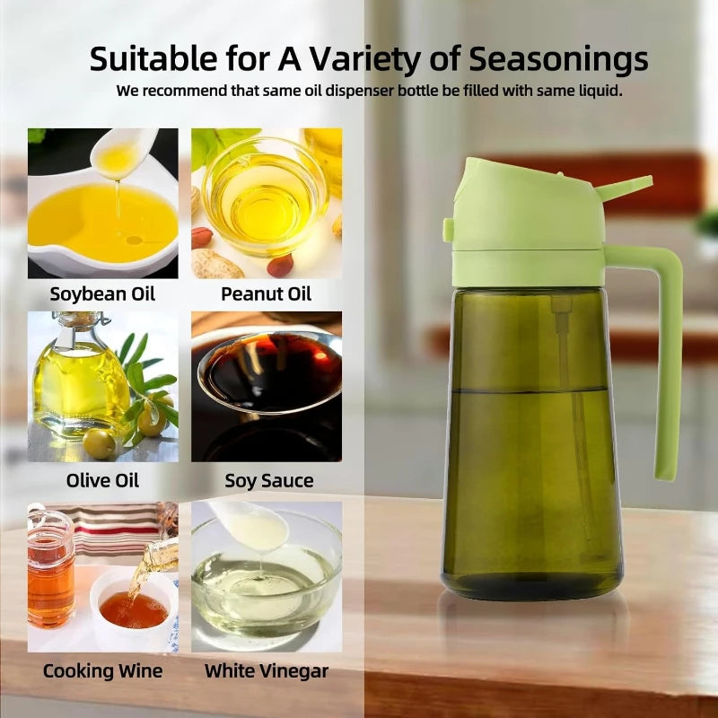 Olive Oil Dispenser Plastic Bottle for Kitchen Gadgets Air Fryer