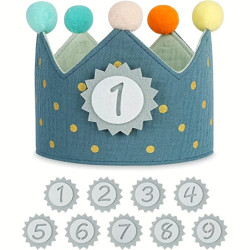 Fabric Birthday Crown Hat, Perfect for Parties