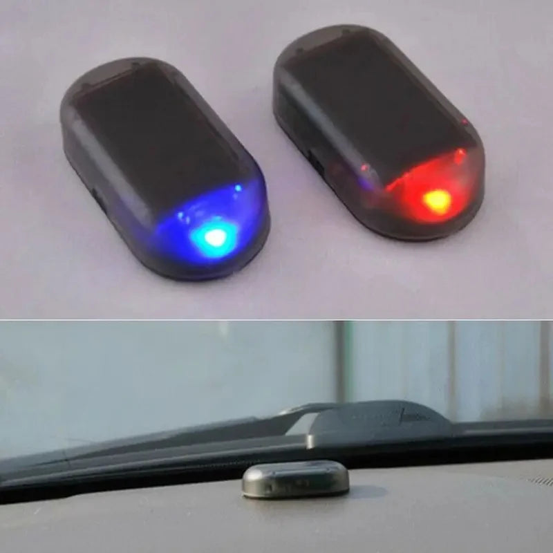 Solar Powered LED Fake Car Alarm Simulated Dummy Security Light
