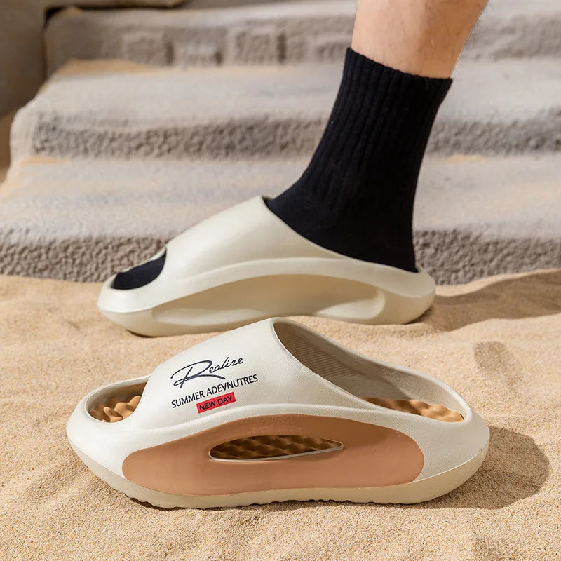 Men Leisure Slippers Women Summer House Shoes Soft EVA Anti-slip