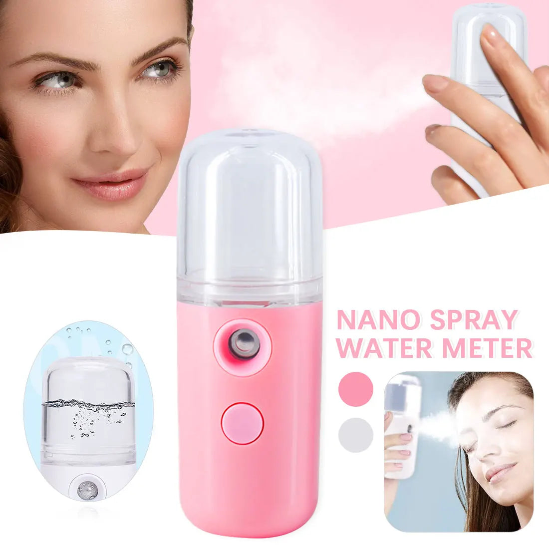 30ML Mini Facial Steamer Facial Sprayer USB Nebulizer Humidifier