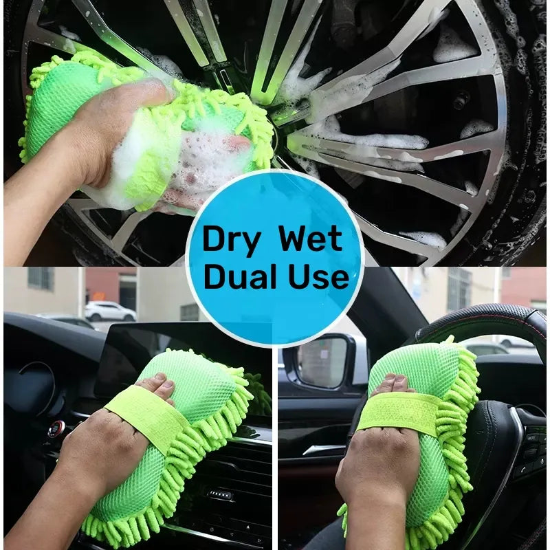 Microfiber Car Washer Sponge Cleaning Car Care Detailing Brushes