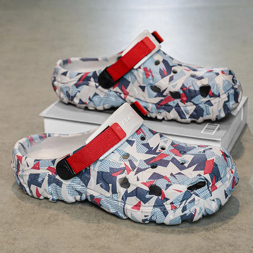 Men's Clogs Slippers Sandal Male Garden Shoes Flat Camouflage