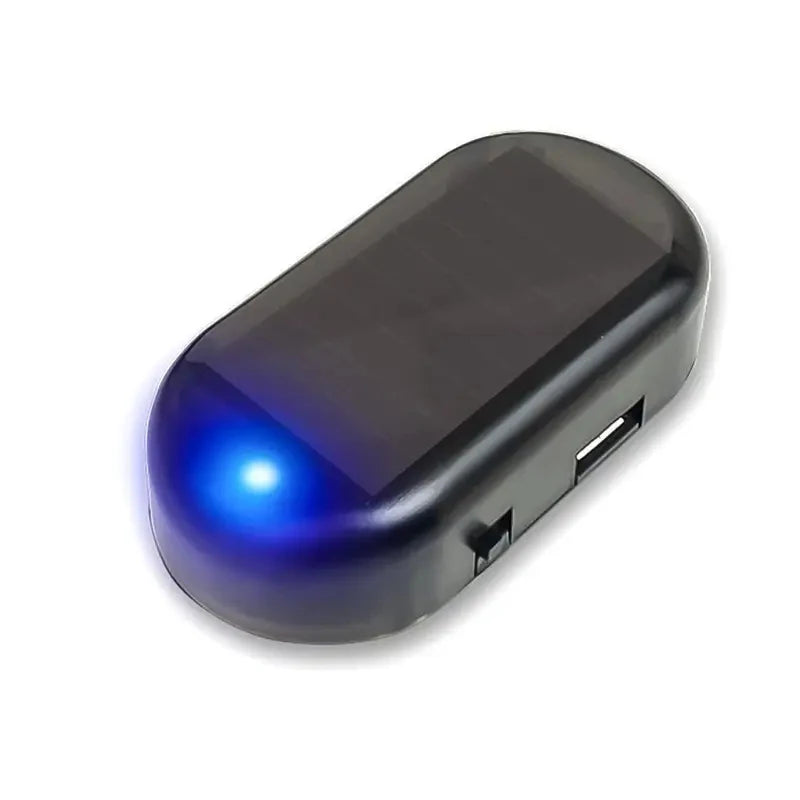 Solar Powered LED Fake Car Alarm Simulated Dummy Security Light