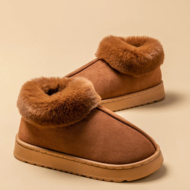 Men's Winter Slip-On Slippers Thick Memory Foam Sole, Ultra-Soft