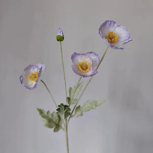 Artificial Flowers Fake Poppy Silk Flowers Long Stem Housewarming