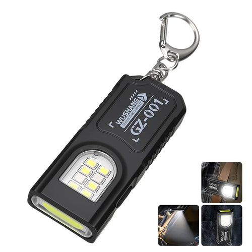 Multifunctional Keychain Flashlight USB Rechargeable Mini Flashlight