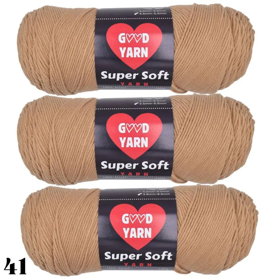 190g x 3 Pcs Soft & Cozy Multicolored Acrylic Yarn for Crocheting
