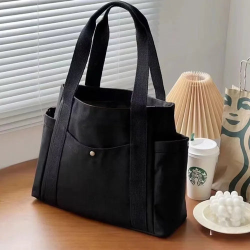 Large Capacity Canvas Tote Bags for Work Commuting Carrying Bag