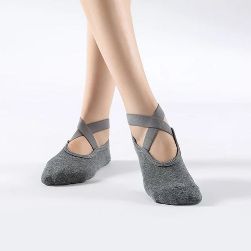 Bandage Yoga Socks for Women Pilates Ballet Dance Cotton Socks