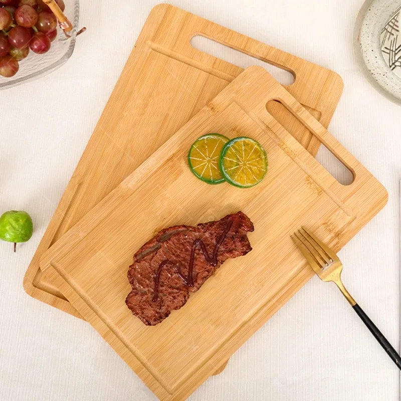 WXCOO Kitchen Wooden Chopping Boards Double-sided Serving Board for
