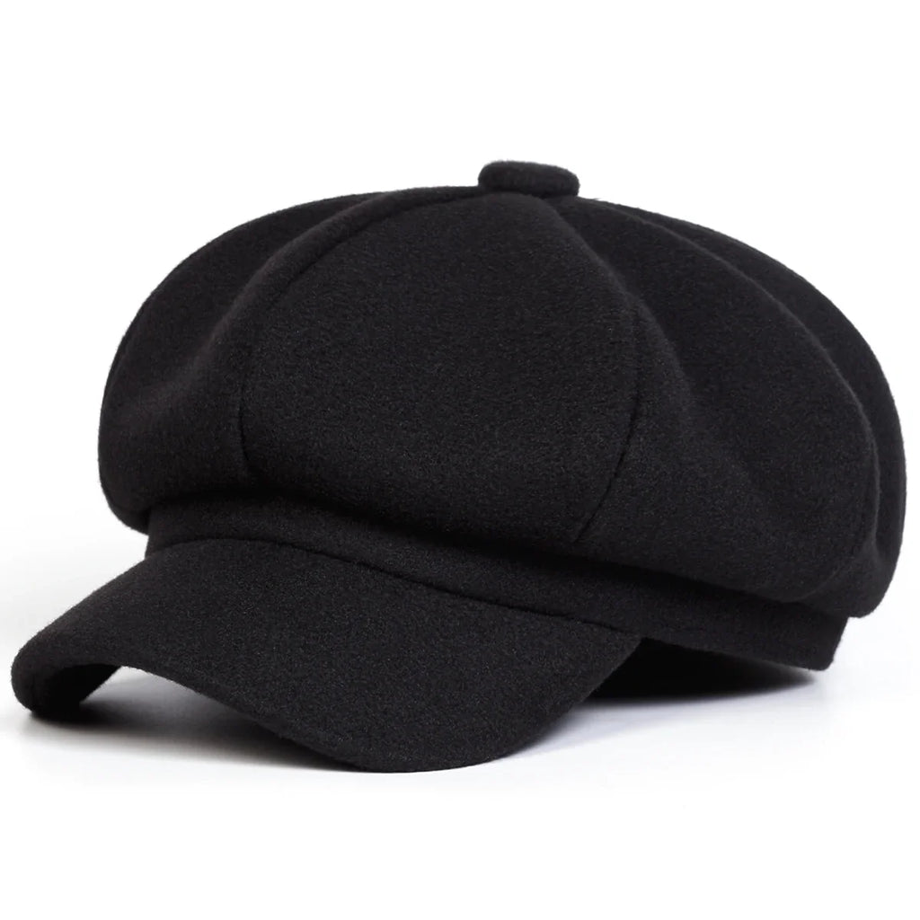 Woolen solid color beret fashion outdoor cotton hat autumn and winter