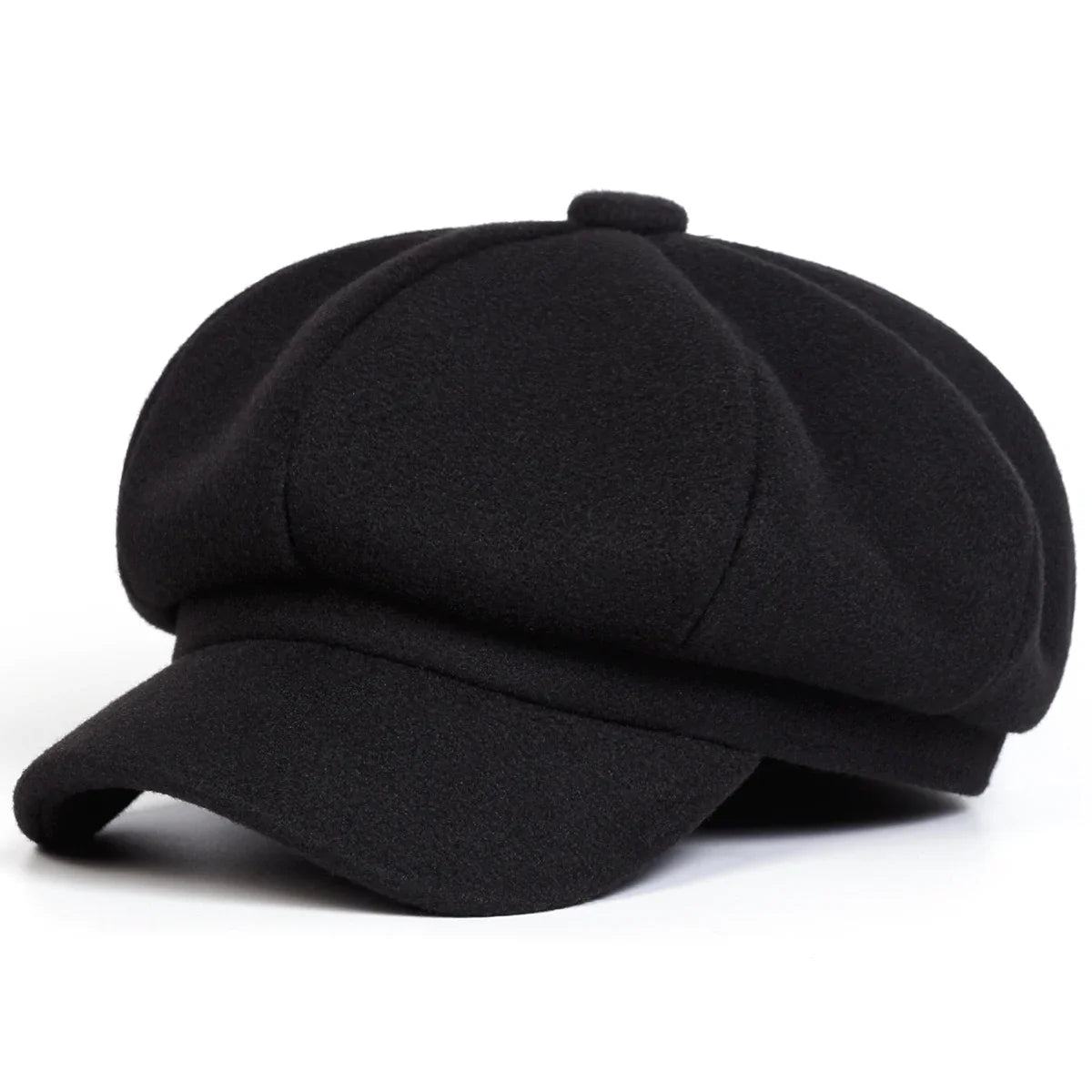 Woolen solid color beret fashion outdoor cotton hat autumn and winter
