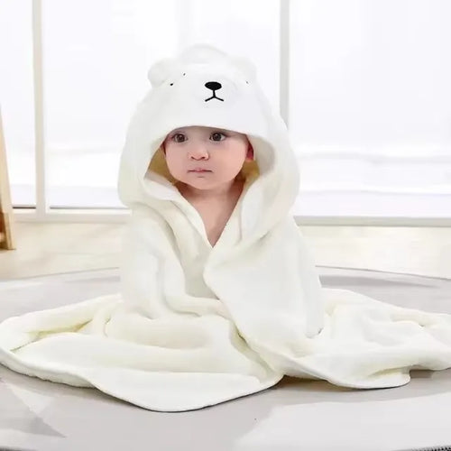 Cartoon Baby Bath Towels Soft Newborn Hooded Towel Blanket Cute