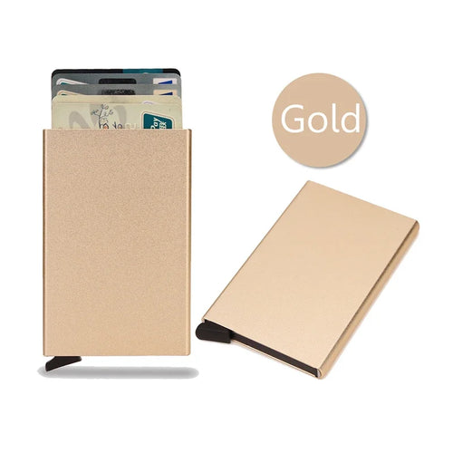 Rfid Metal Credit Card Holder Luxury Men Minimalist Wallet Cardholder